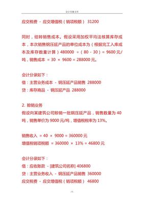 鋼壓延加工公司賬務(wù)處理實操指南